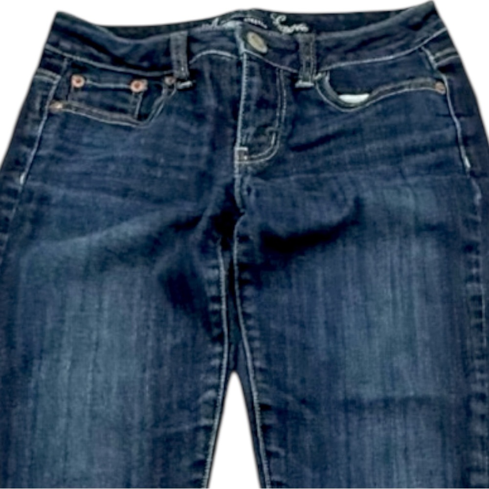 American Eagle Super Skinny Stretch Jeans Womens 0‎ Dark Wash Low Rise